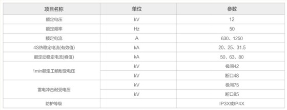 断路器柜性能参数